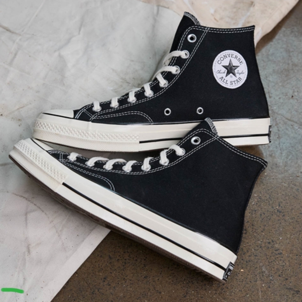 Chuck 70 Black Canvas High Tops - image 1